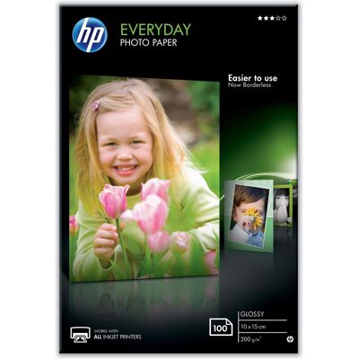 HP Cr757a (200 g/m², 10 x 15 cm, 100 pcs), Papier photo, Blanc - Publicité HP Cr757a (200 g/m², 10 x 15 cm, 100 pcs), Papier photo, Blanc - Publicité