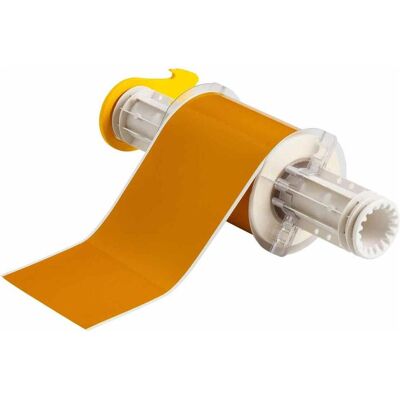 Brady, Étiquettes, B85-100x15-569-OC, Polyester haute performance, ocre, brillant, 100.00 mm x 15.00 m, permanent - Publicité Brady, Étiquettes, B85-100x15-569-OC, Polyester haute performance, ocre, brillant, 100.00 mm x 15.00 m, permanent - Publicité