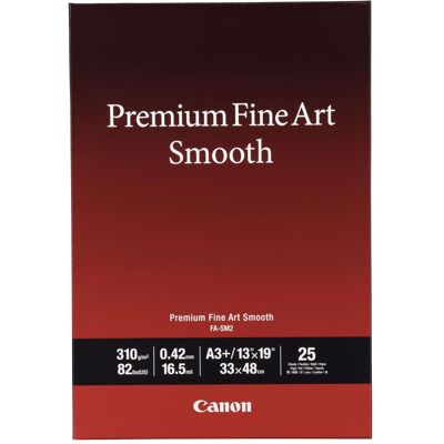 Canon Papier/Premium FineArt Smooth 25 feuilles (310 g/m², A3+, 25 pcs), Papier photo, Blanc - Publicité Canon Papier/Premium FineArt Smooth 25 feuilles (310 g/m², A3+, 25 pcs), Papier photo, Blanc - Publicité