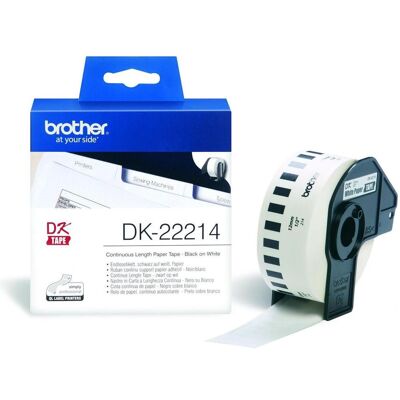 Brother Rouleau d’étiquettes, Dk-22214 (12 mm) - Publicité Brother Rouleau d’étiquettes, Dk-22214 (12 mm) - Publicité