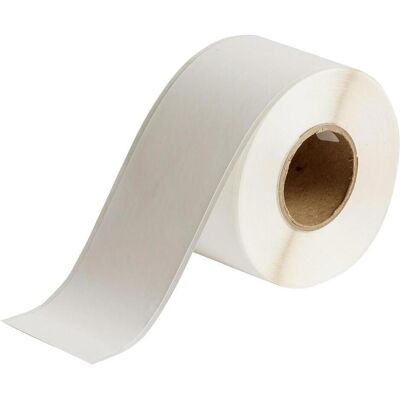 Brady, Étiquettes, J20C-2250-403, ruban de papier hydrosoluble, blanc, mat, 57,15 mm x 30,48 m, repositionnable, E - Publicité Brady, Étiquettes, J20C-2250-403, ruban de papier hydrosoluble, blanc, mat, 57,15 mm x 30,48 m, repositionnable, E - Publicité