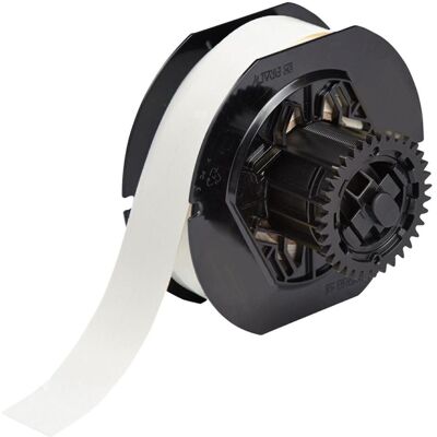 Brady, Rouleau d’étiquettes, B33C-375-498, Tissu vinyle, blanc, satiné, 9.53 mm x 25.91 m, repositionnable, continu - Publicité Brady, Rouleau d’étiquettes, B33C-375-498, Tissu vinyle, blanc, satiné, 9.53 mm x 25.91 m, repositionnable, continu - Publicité