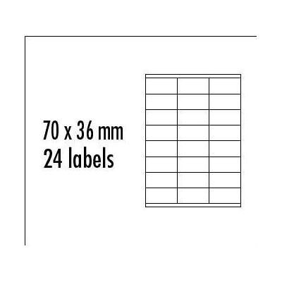 Logo, Étiquettes, Labels 70mm x 36mm, A4, matt, rot, 24 Labels, pro Pack 10 Stck, für Tinten- und Laserdrucker - Publicité Logo, Étiquettes, Labels 70mm x 36mm, A4, matt, rot, 24 Labels, pro Pack 10 Stck, für Tinten- und Laserdrucker - Publicité