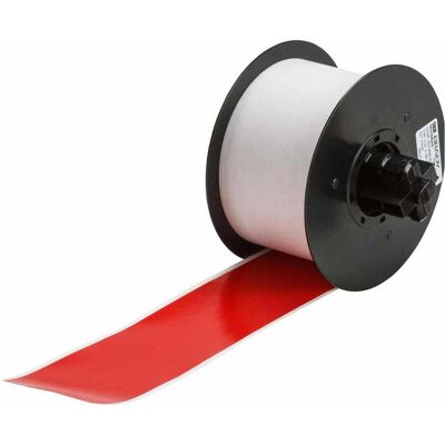 Brady, Rouleau d’étiquettes, B-7569, Ruban vinyle standard, rouge, brillant, 101.00 mm x 35.00 m, permanent, continu, p. MiniMa (101.60 mm) - Publicité Brady, Rouleau d’étiquettes, B-7569, Ruban vinyle standard, rouge, brillant, 101.00 mm x 35.00 m, permanent, continu, p. MiniMa (101.60 mm) - Publicité