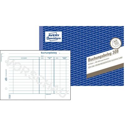 Avery Bulletin de versement, Document comptable (50x) - Publicité Avery Bulletin de versement, Document comptable (50x) - Publicité