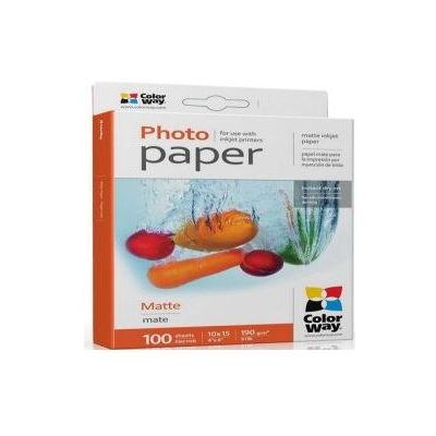 Colorway Matte Photo Paper, 10x15, 190 g/m2, 100 sheets (190 g/m², 100 x 150 mm, 10x15, 100 pcs), Papier photo, Blanc - Publicité Colorway Matte Photo Paper, 10x15, 190 g/m2, 100 sheets (190 g/m², 100 x 150 mm, 10x15, 100 pcs), Papier photo, Blanc - Publicité