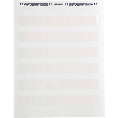 Brady, Étiquettes, LAT-35-361-2.5, polyester auto-laminant, blanc/transparent, 30.48 x 12.70(38.10) mm, pe - Publicité Brady, Étiquettes, LAT-35-361-2.5, polyester auto-laminant, blanc/transparent, 30.48 x 12.70(38.10) mm, pe - Publicité