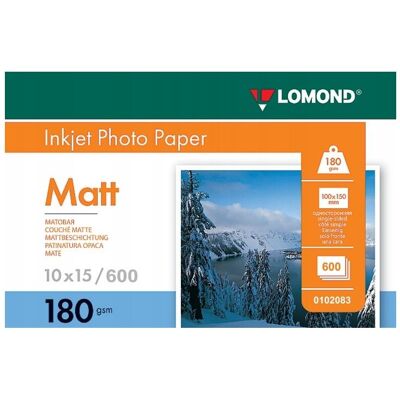 Lomond Photo Inkjet Paper Matte 180 g/m2 10x15, 600 sheets (180 g/m², 10x15, 600 pcs), Papier photo, Blanc - Publicité Lomond Photo Inkjet Paper Matte 180 g/m2 10x15, 600 sheets (180 g/m², 10x15, 600 pcs), Papier photo, Blanc - Publicité