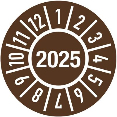 HP Autozubehör, Étiquettes, Plaquette de contrôle annuelle Ø 30 mm Année 2025 avec mois Film - Publicité HP Autozubehör, Étiquettes, Plaquette de contrôle annuelle Ø 30 mm Année 2025 avec mois Film - Publicité