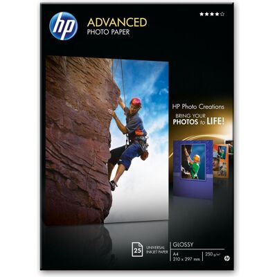 HP Q5456a (250 g/m², A4, 25 pcs), Papier photo, Blanc - Publicité HP Q5456a (250 g/m², A4, 25 pcs), Papier photo, Blanc - Publicité