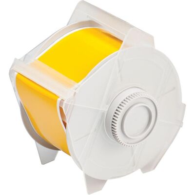 Brady, Rouleau d’étiquettes, B-7569, Vinyle standard, jaune, 57mm x 30m, f. GlobalMark (57.15 mm) - Publicité Brady, Rouleau d’étiquettes, B-7569, Vinyle standard, jaune, 57mm x 30m, f. GlobalMark (57.15 mm) - Publicité