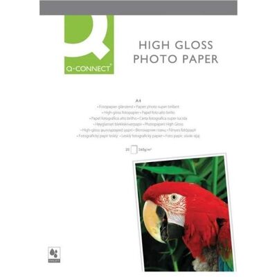 Q-Connect Papier photo jet d'encre, haute brillance (260 g/m², A4, 20 pcs), Papier photo, Blanc - Publicité Q-Connect Papier photo jet d'encre, haute brillance (260 g/m², A4, 20 pcs), Papier photo, Blanc - Publicité