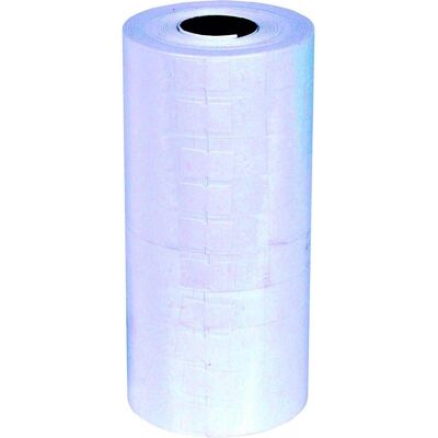 Q-Connect, Étiquettes, Étiquettes pour étiqueteuses, 23x16mm, deux rangées, blanches - Publicité Q-Connect, Étiquettes, Étiquettes pour étiqueteuses, 23x16mm, deux rangées, blanches - Publicité