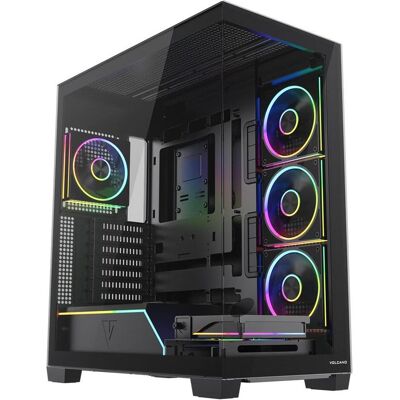 Modecom Obudowa Volcano Stellar Plus Argb Midi 5f Black (ATX, mATX, Mini-ITX), Boîtier PC, Noir - Publicité Modecom Obudowa Volcano Stellar Plus Argb Midi 5f Black (ATX, mATX, Mini-ITX), Boîtier PC, Noir - Publicité