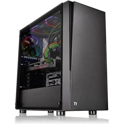 Thermaltake Boîtier Versa J21 TG (ATX), Boîtier PC, Noir - Publicité Thermaltake Boîtier Versa J21 TG (ATX), Boîtier PC, Noir - Publicité