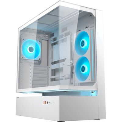 Cougar Gehäuse Midi-Tower CFV235, ARGB, Glas, Weiss (ATX, mATX, Mini-ITX), Boîtier PC, Blanc - Publicité Cougar Gehäuse Midi-Tower CFV235, ARGB, Glas, Weiss (ATX, mATX, Mini-ITX), Boîtier PC, Blanc - Publicité