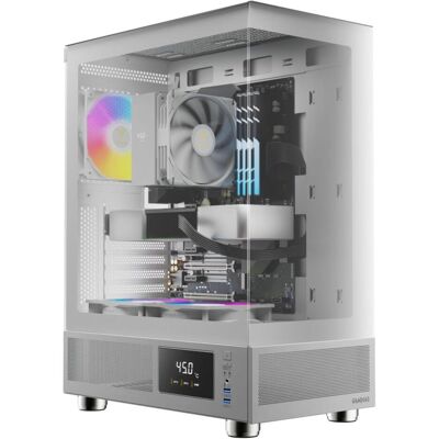 Gamdias Boitier Moyen Tour ATX Atlas E1 RGB avec panneaux vitrés (Blanc), Boîtier PC, Blanc - Publicité Gamdias Boitier Moyen Tour ATX Atlas E1 RGB avec panneaux vitrés (Blanc), Boîtier PC, Blanc - Publicité