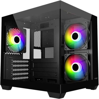 Fortron S140 (mATX, Mini-ITX), Boîtier PC, Multicolore, Noir - Publicité Fortron S140 (mATX, Mini-ITX), Boîtier PC, Multicolore, Noir - Publicité