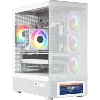 Modecom Obudowa Volcano Aq 500 Argb Midi Biała (ATX, mATX, Mini-ITX), Boîtier PC, Blanc - Publicité Modecom Obudowa Volcano Aq 500 Argb Midi Biała (ATX, mATX, Mini-ITX), Boîtier PC, Blanc - Publicité
