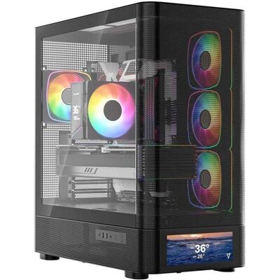 Modecom Obudowa Volcano Aq 500 Argb Midi Czarna (ATX, mATX, Mini-ITX), Boîtier PC, Noir - Publicité Modecom Obudowa Volcano Aq 500 Argb Midi Czarna (ATX, mATX, Mini-ITX), Boîtier PC, Noir - Publicité