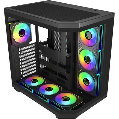 Fortron FSP U580-BA/Grande tour/Transpar./Noir (ATX, mATX, Mini-ITX), Boîtier PC, Noir - Publicité Fortron FSP U580-BA/Grande tour/Transpar./Noir (ATX, mATX, Mini-ITX), Boîtier PC, Noir - Publicité