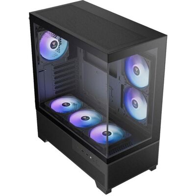 Gamdias Boitier Moyen Tour ATX Aura GC12 RGB avec panneau vitré (Noir) (ATX, mATX, Mini-ITX), Boîtier PC, Noir - Publicité Gamdias Boitier Moyen Tour ATX Aura GC12 RGB avec panneau vitré (Noir) (ATX, mATX, Mini-ITX), Boîtier PC, Noir - Publicité