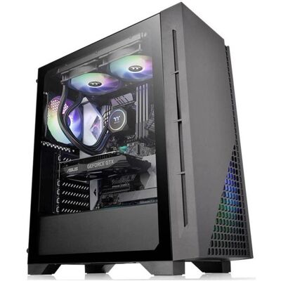 Thermaltake H330 (ATX, mATX, Mini-ITX), Boîtier PC, Noir - Publicité Thermaltake H330 (ATX, mATX, Mini-ITX), Boîtier PC, Noir - Publicité