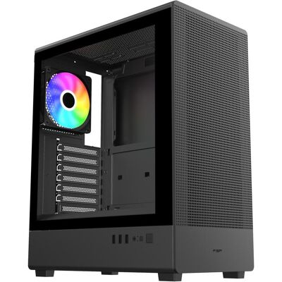 Fortron FSP ATX Midi Tower M221-BA, noir (ATX, mATX), Boîtier PC, Noir - Publicité Fortron FSP ATX Midi Tower M221-BA, noir (ATX, mATX), Boîtier PC, Noir - Publicité