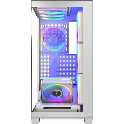Modecom Computergehäuse VOLCANO STELLAR ARGB MIDI 8F (ATX, mATX, Mini-ITX), Boîtier PC, Blanc - Publicité Modecom Computergehäuse VOLCANO STELLAR ARGB MIDI 8F (ATX, mATX, Mini-ITX), Boîtier PC, Blanc - Publicité