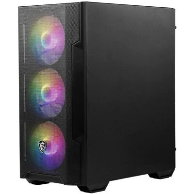 MSI Mag Forge M100A (mATX, Mini-ITX), Boîtier PC, Noir, Transparent, Multicolore - Publicité MSI Mag Forge M100A (mATX, Mini-ITX), Boîtier PC, Noir, Transparent, Multicolore - Publicité