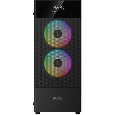 Gamdias Boitier Moyen Tour ATX Aura GC5 Elite RGB avec panneau vitré (Noir) (ATX), Boîtier PC, Noir - Publicité Gamdias Boitier Moyen Tour ATX Aura GC5 Elite RGB avec panneau vitré (Noir) (ATX), Boîtier PC, Noir - Publicité