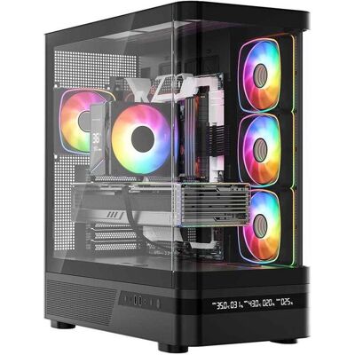 Modecom Obudowa Volcano Aq 200 Argb Midi Czarna (ATX, mATX, Mini-ITX), Boîtier PC, Noir - Publicité Modecom Obudowa Volcano Aq 200 Argb Midi Czarna (ATX, mATX, Mini-ITX), Boîtier PC, Noir - Publicité