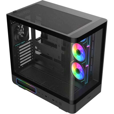 Fortron FSP M581-BA/Tour Midi/Transparente/Noir, Boîtier PC, Noir, Transparent - Publicité Fortron FSP M581-BA/Tour Midi/Transparente/Noir, Boîtier PC, Noir, Transparent - Publicité