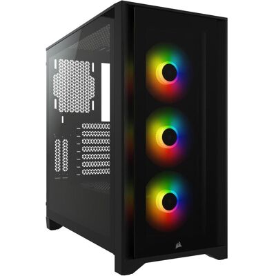 Boîtier PC Corsair iCUE 4000X RGB - Verre trempé, Noir - Publicité Boîtier PC Corsair iCUE 4000X RGB - Verre trempé, Noir - Publicité