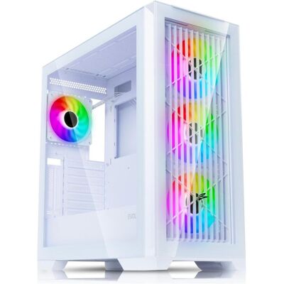 Evolveo Ptero Q2G, ATX, 4x ARGB, Front + Seite (ATX), Boîtier PC, Blanc - Publicité Evolveo Ptero Q2G, ATX, 4x ARGB, Front + Seite (ATX), Boîtier PC, Blanc - Publicité