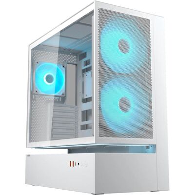 Cougar Gehäuse Midi-Tower CFV235, ARGB, Mesh, Weiss (ATX, mATX, Mini-ITX), Boîtier PC, Blanc - Publicité Cougar Gehäuse Midi-Tower CFV235, ARGB, Mesh, Weiss (ATX, mATX, Mini-ITX), Boîtier PC, Blanc - Publicité