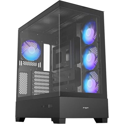 Fortron FSP M370-BA / Boîtier midi / Transparent / Noir (ATX, Micro-ITX, Mini-ITX), Boîtier PC, Noir - Publicité Fortron FSP M370-BA / Boîtier midi / Transparent / Noir (ATX, Micro-ITX, Mini-ITX), Boîtier PC, Noir - Publicité