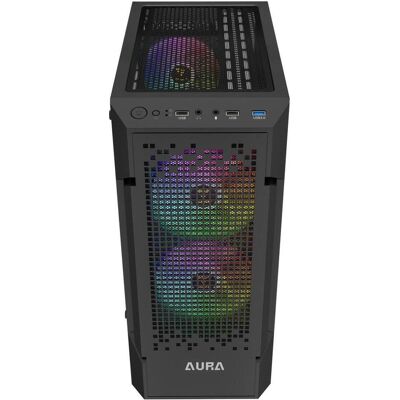 Gamdias Aura GC7 aRGB black case (ATX, mATX, Mini-ITX), Boîtier PC, Noir - Publicité Gamdias Aura GC7 aRGB black case (ATX, mATX, Mini-ITX), Boîtier PC, Noir - Publicité