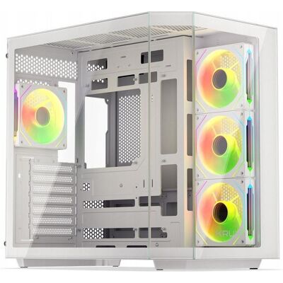 Krux Empero (weiss, Tempered Glass x 2) (ATX, mATX, Mini-ITX), Boîtier PC, Blanc - Publicité Krux Empero (weiss, Tempered Glass x 2) (ATX, mATX, Mini-ITX), Boîtier PC, Blanc - Publicité