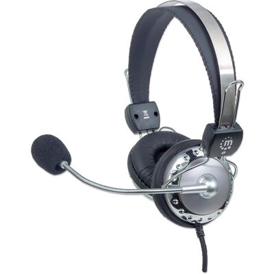 Manhattan Kit oreillette stéréo Microphone flexible en acier inoxydable (Docking, Filaire, Sans fil), Écouteurs, Argent, Gris - Publicité Manhattan Kit oreillette stéréo Microphone flexible en acier inoxydable (Docking, Filaire, Sans fil), Écouteurs, Argent, Gris - Publicité