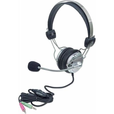 Manhattan Kit oreillette stéréo Microphone flexible en acier inoxydable (Docking, Filaire, Sans fil), Écouteurs, Argent, Gris - Publicité Manhattan Kit oreillette stéréo Microphone flexible en acier inoxydable (Docking, Filaire, Sans fil), Écouteurs, Argent, Gris - Publicité