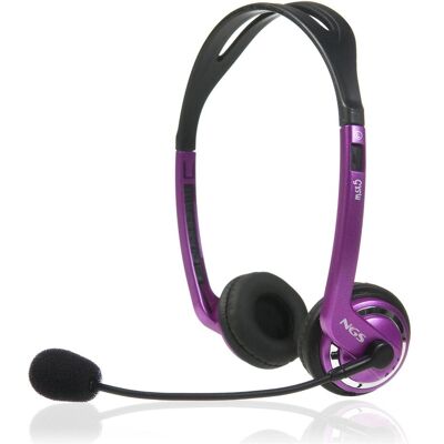 NGS VIOLET MSX5 / Écouteurs avec microphone (Filaire), Casque gaming, Violet - Publicité NGS VIOLET MSX5 / Écouteurs avec microphone (Filaire), Casque gaming, Violet - Publicité