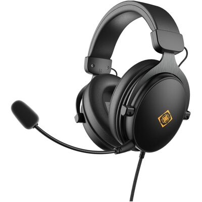 Deltaco Headset Gaming Proteinleder,3,5-mm-Anschluss schwarz (Filaire), Casque gaming, Noir - Publicité Deltaco Headset Gaming Proteinleder,3,5-mm-Anschluss schwarz (Filaire), Casque gaming, Noir - Publicité