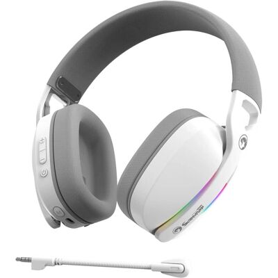 Marvo Pulz 70W Casque de jeu, blanc, tri-mode (Filaire, Sans fil), Casque gaming, Blanc - Publicité Marvo Pulz 70W Casque de jeu, blanc, tri-mode (Filaire, Sans fil), Casque gaming, Blanc - Publicité
