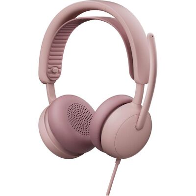 Logitech - Zone Wired 2 - Rose - USB-C/USB-A Headset - Publicité Logitech - Zone Wired 2 - Rose - USB-C/USB-A Headset - Publicité