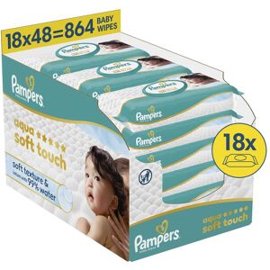 Pampers Aqua Soft Touch (18 x 48 pcs) - Publicité Pampers Aqua Soft Touch (18 x 48 pcs) - Publicité