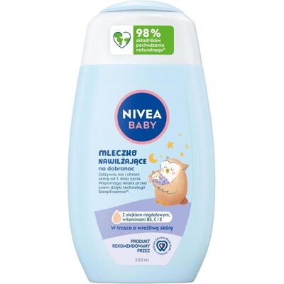 Nivea, Soin corporel bébé, Lait hydratant pour bébé Good Night 200ml - Publicité Nivea, Soin corporel bébé, Lait hydratant pour bébé Good Night 200ml - Publicité