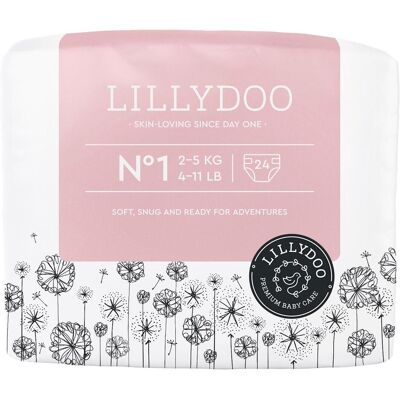 Lillydoo Couches jetables (Taille 1, 24 pcs) - Publicité Lillydoo Couches jetables (Taille 1, 24 pcs) - Publicité