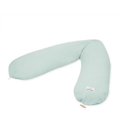 Julius Zöllner, Coussin d'allaitement, Coussin d'allaitement avec bouton, piqué gaufré Lagoon (70 x 45 cm) - Publicité Julius Zöllner, Coussin d'allaitement, Coussin d'allaitement avec bouton, piqué gaufré Lagoon (70 x 45 cm) - Publicité