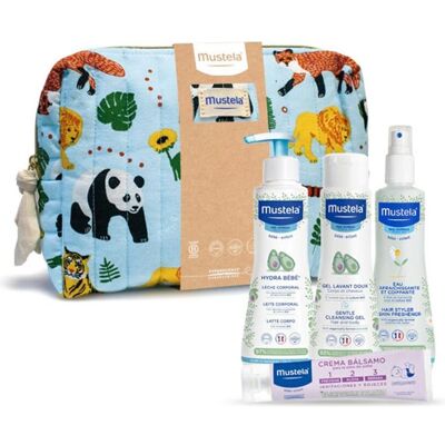Mustela, Soin corporel bébé, BABY-BOY JUNGLE KOSMETIKBEUTEL-ETUI 5-tlg - Publicité Mustela, Soin corporel bébé, BABY-BOY JUNGLE KOSMETIKBEUTEL-ETUI 5-tlg - Publicité
